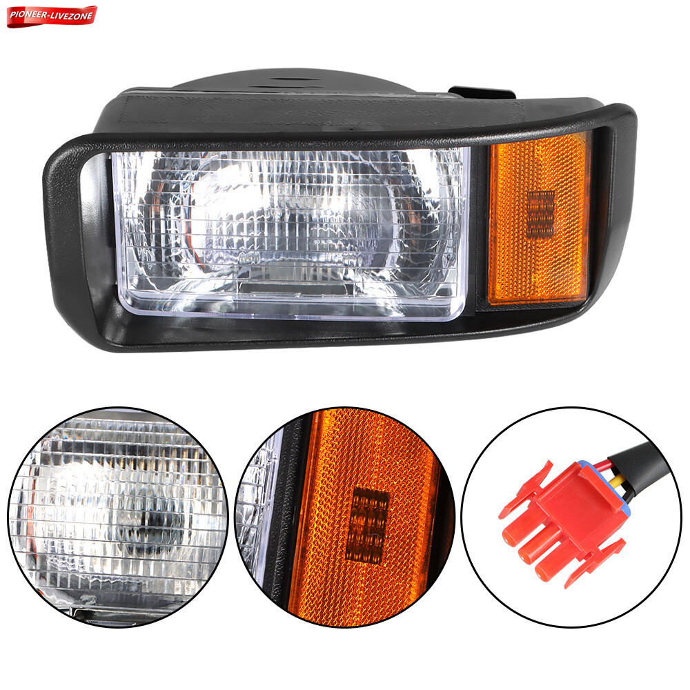 12V Left Right Golf Cart Headlights Kit Gas&Electrric For 1993-2021 Club Car DS