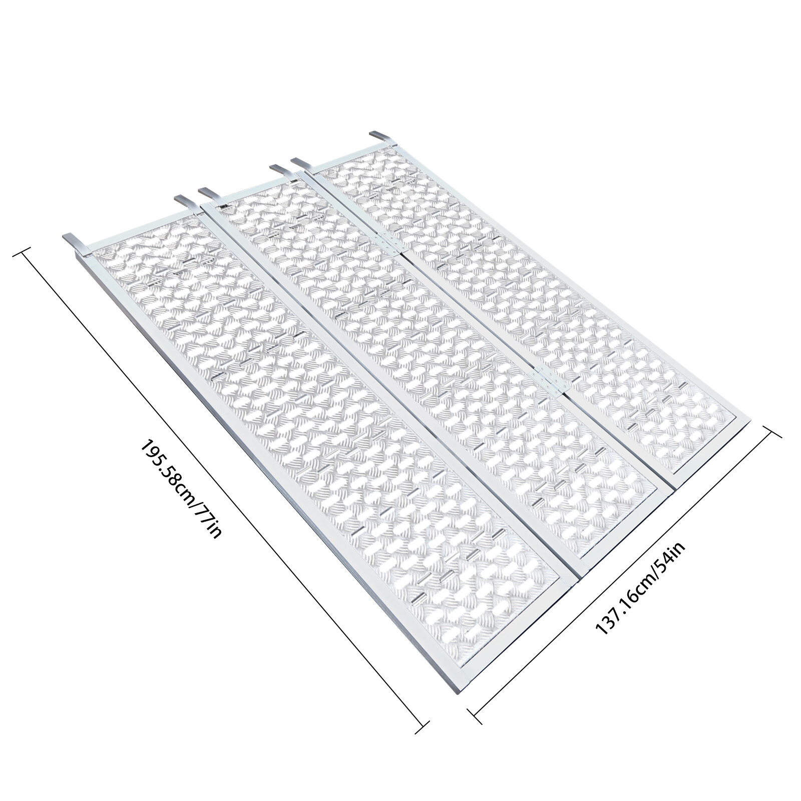 Aluminum Loading Ramp Folding Trailer Ramp For Motorcycle ATV UTV Trucks 1500LBs
