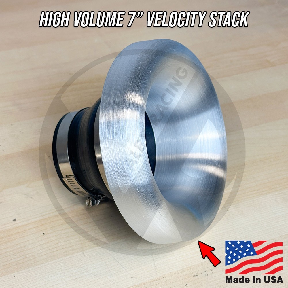 7 Inch Big Bore Velocity Stack w/ 3 Inch Coupler for Honda Acura Intake