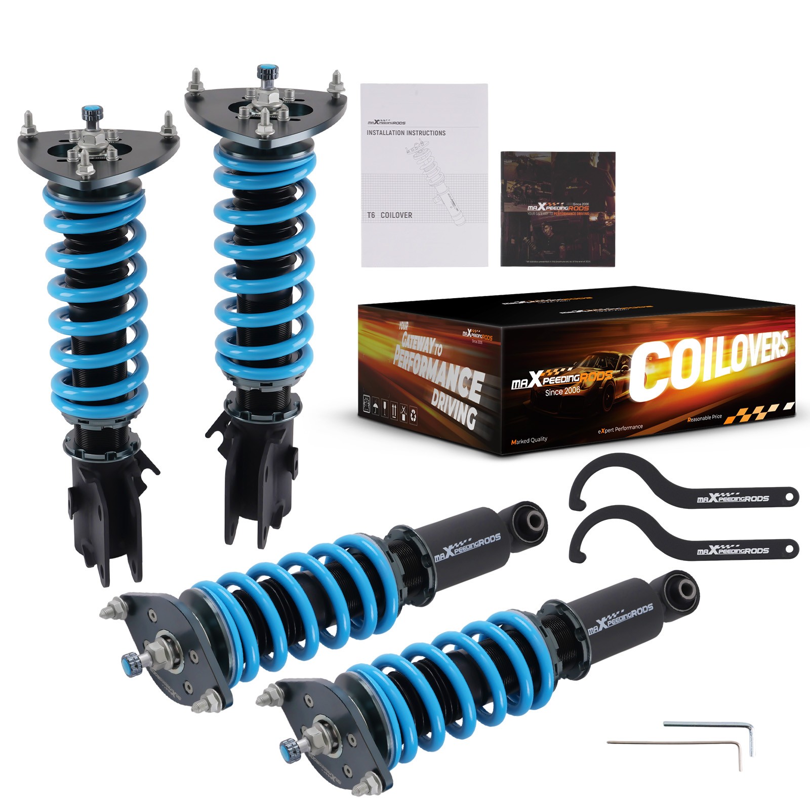 Maxpeedingrods COT6 Damper Coilovers Suspension Kit For Subaru Impreza WRX 08-14