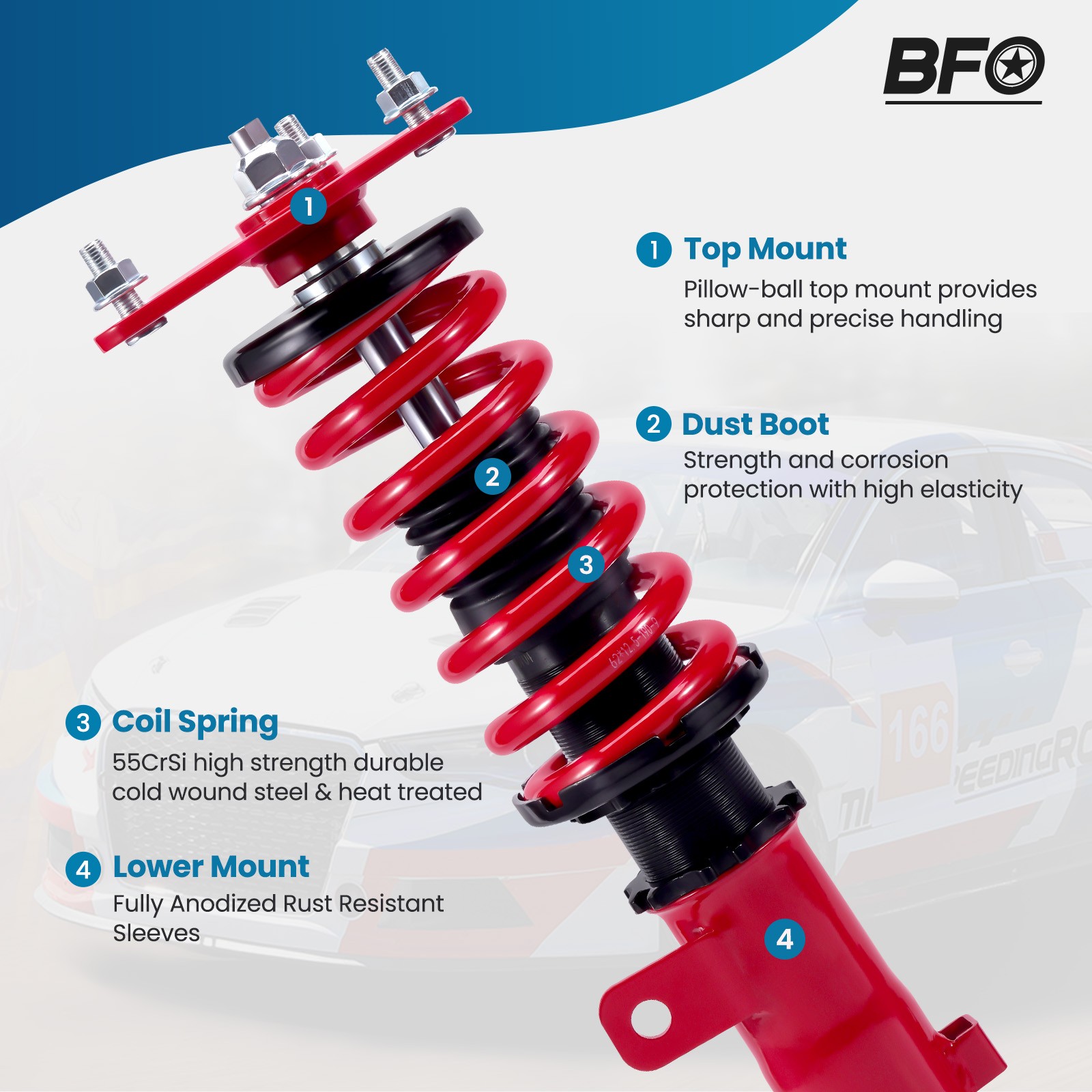 Coilovers Shocks Absorbers for KIA Optima 2011-2015 Suspension Kit