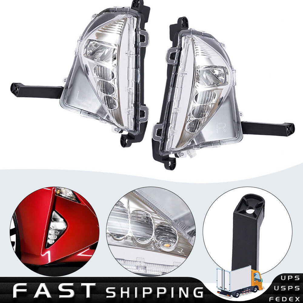 For Toyota Prius 2016 2017 2018 Pair LED Front Bumper Fog Light Lamp&Turn Signal