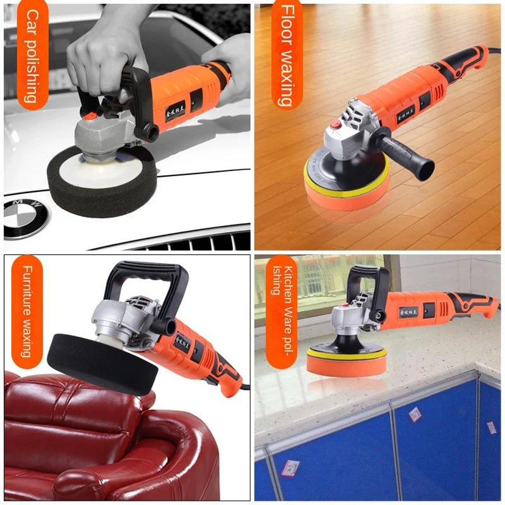 7-Speed 5″6″+7″Car Buffer Polisher Waxer Rotary Backing Plate Polishing Machine