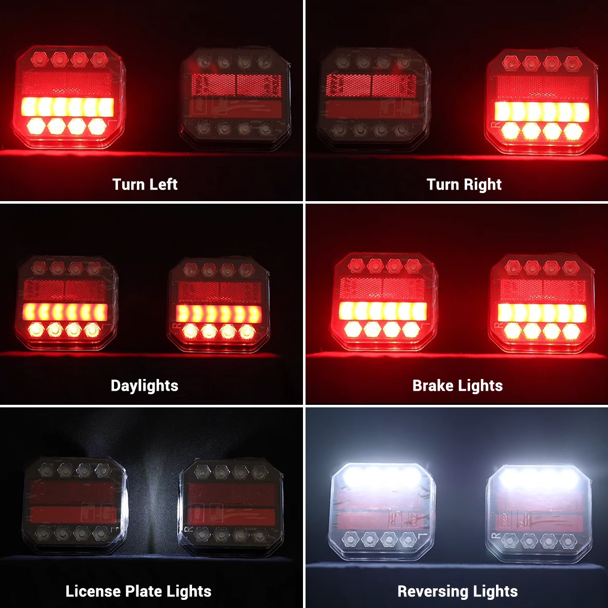 IP65 Wireless Magnetic Trailer Lights Rechargeable LED TailLight Kit For Trailer