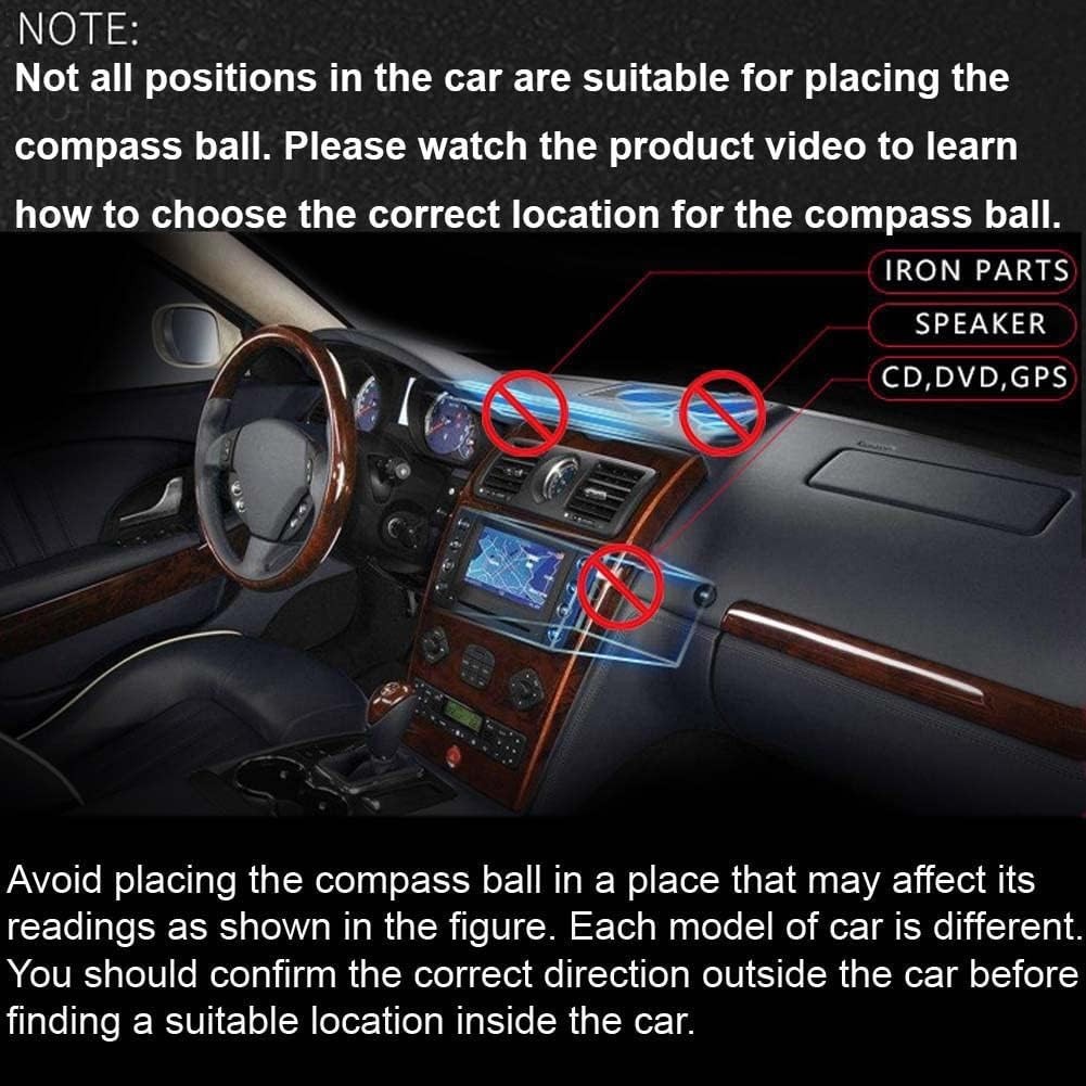 Versatile Waterproof Compass Ball for Cars & Boats – Easy Installation Included