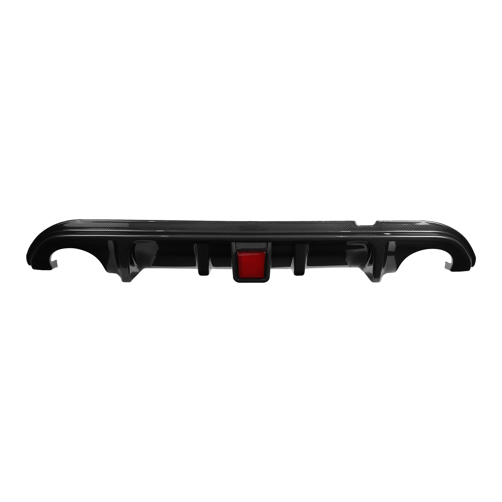 Rear Bumper Diffuser & Spoiler Wing Carbon Fiber Look Fit 2014-2017 Infiniti Q50