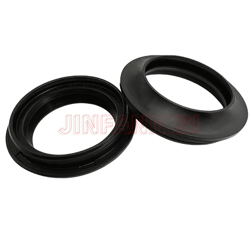 4pcs 43x55x10 Motorcycle Front Fork Damper Shock Oil Seal & Dust Seals Kit Set