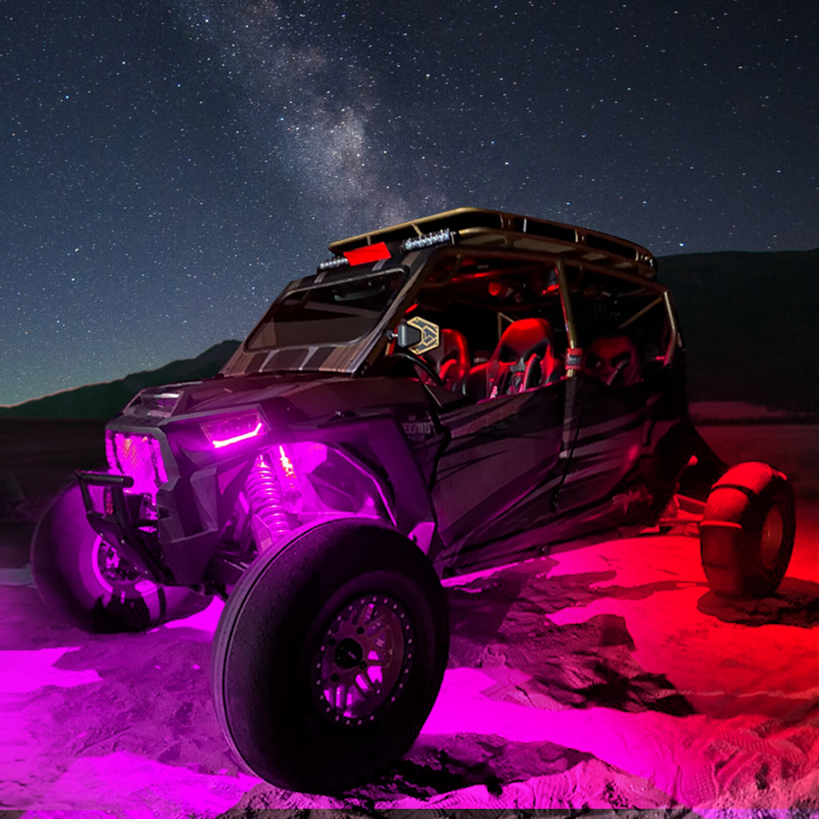 MICTUNING C2 Max RGB-IC LED Rock Lights Kit – 12 Pods Dream Color Chasing Lights