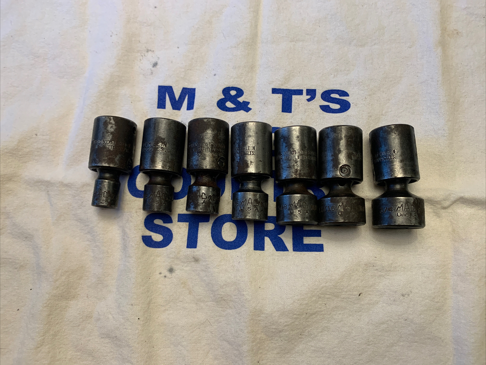 Mac Tools USA 3/8″ Drive 7pc 3/8″-3/4″ SAE Impact Swivel Universal Socket Set
