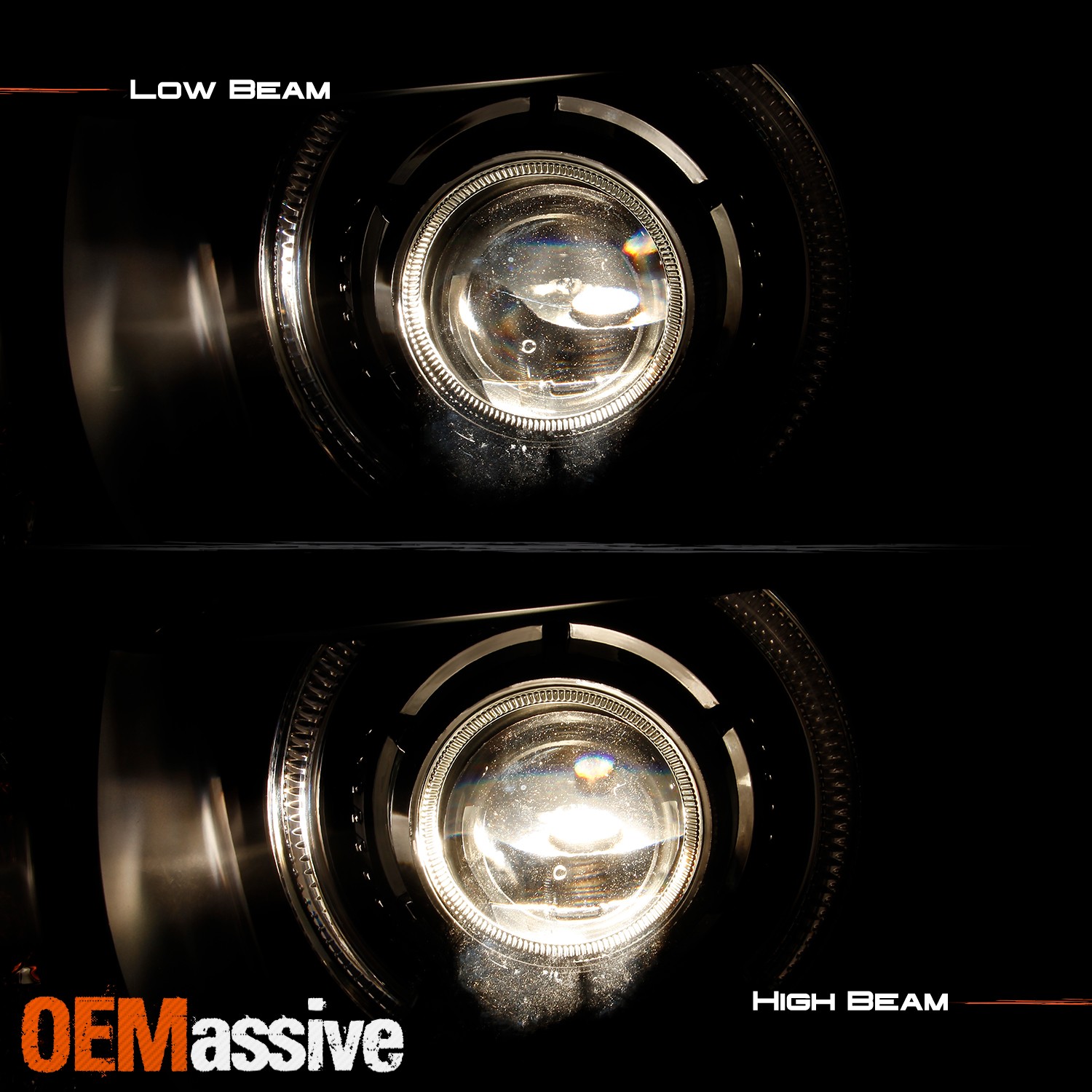 Fit Smoked 2010 2011 2012 2013 Camaro CCFL Halo Projector Halogen Headlights