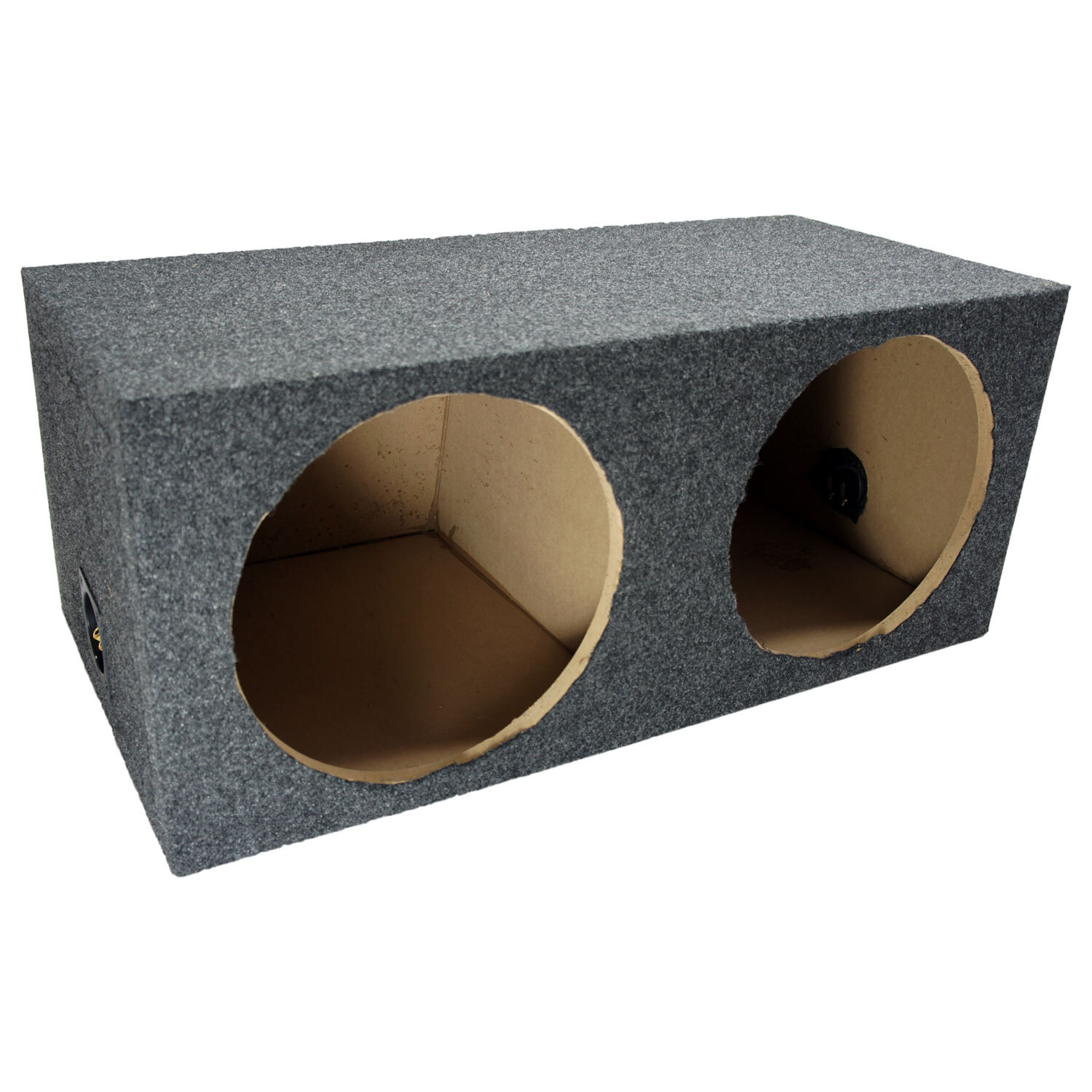 Car Audio Dual 12″ Sealed Subwoofer Rear Angle Sub Box Enclosure Speaker Audio