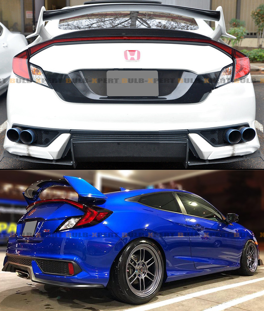 FOR 16-2021 10TH GEN HONDA CIVIC 2 DR COUPE CTR TYPE R STYLE TRUNK SPOILER WING