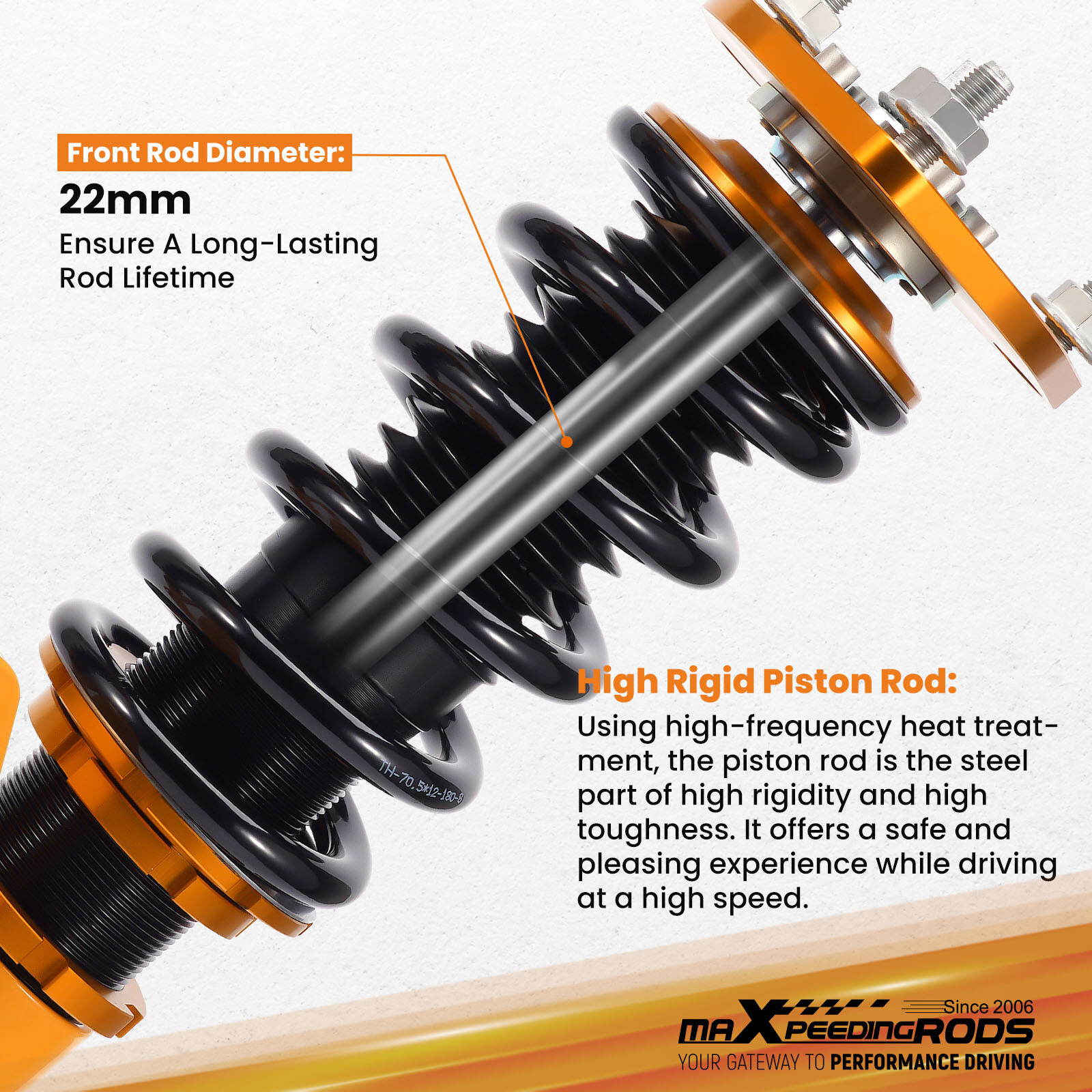 Maxpeedingrods Adjustable Coilovers Struts Suspension For Acura RSX 2002-2006