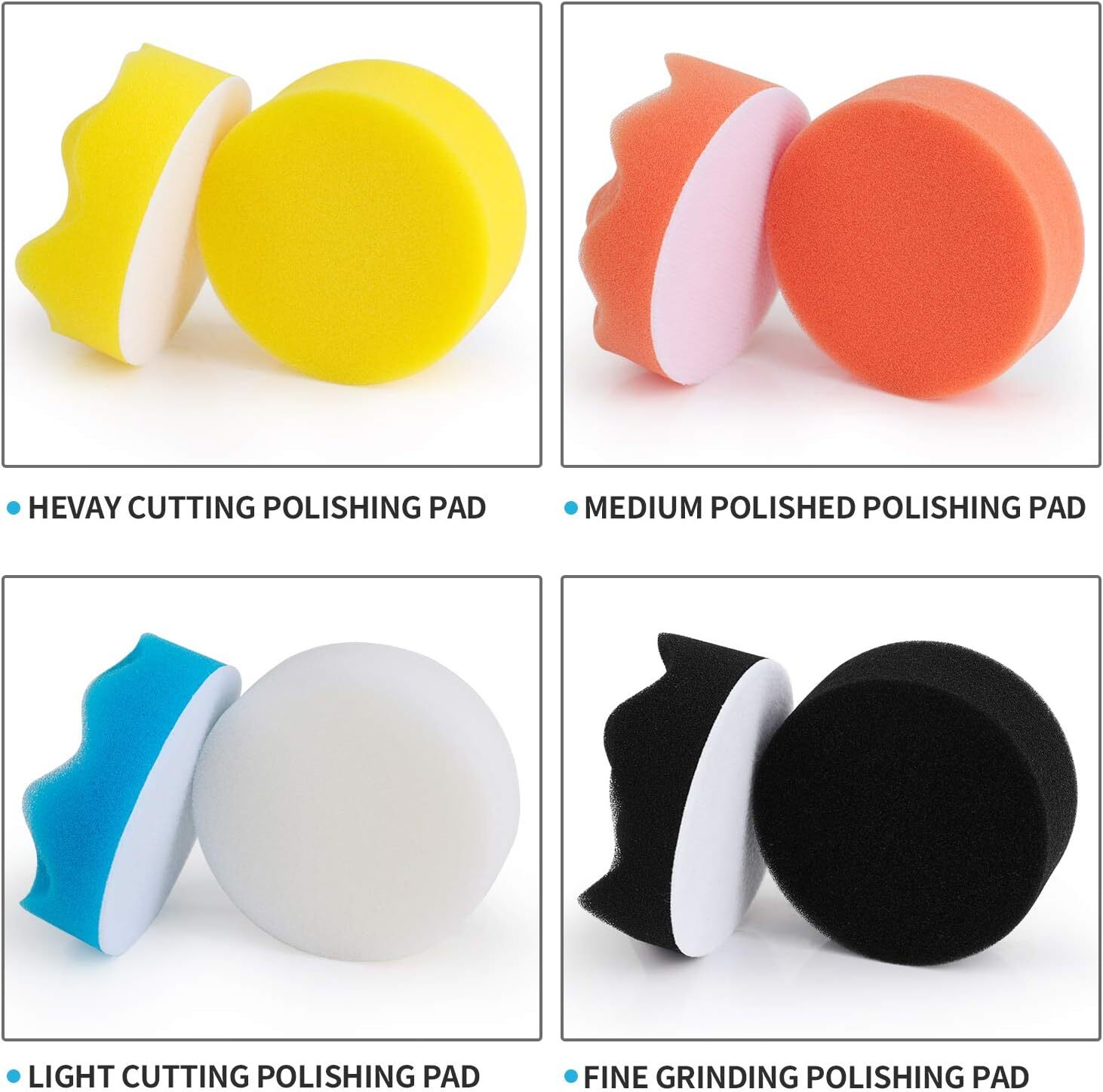 Foam Wax Polisher Pads Car Buffer Drill Buffing Pads Car Polishing Pad Kit 3Inch