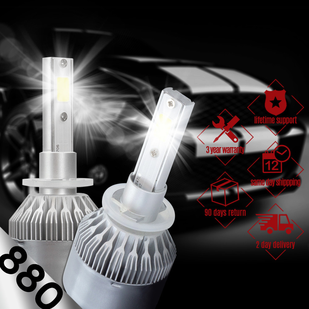 XENTEC LED HID Foglight kit 880 White for 1994-1994 Chrysler LeBaron