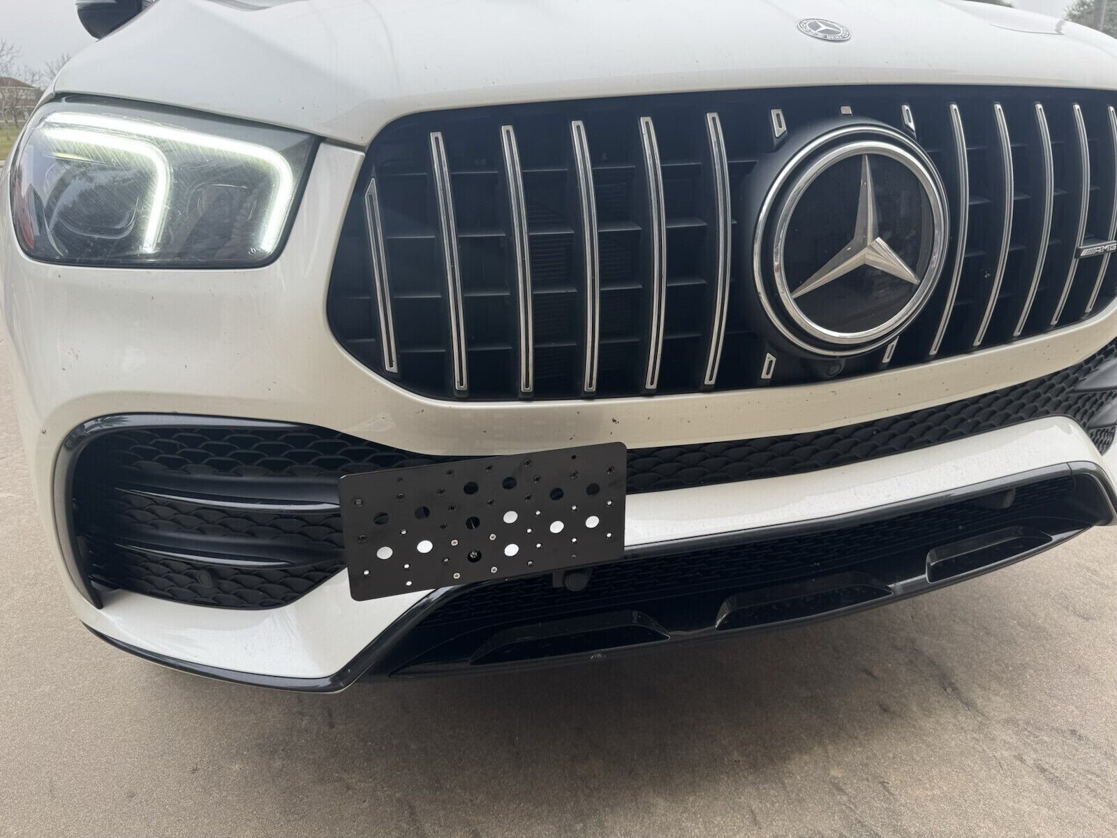 Front Bumper Tow Hook License Plate Bracket for Mercedes GLE-Class 2020-2025 New