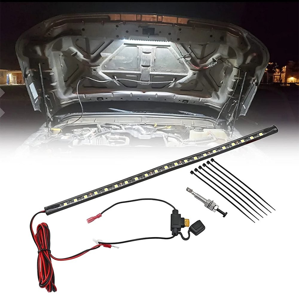 Universal Under Hood LED Bright Light Strip Kit Automatic on/off IP67 6000K 12v