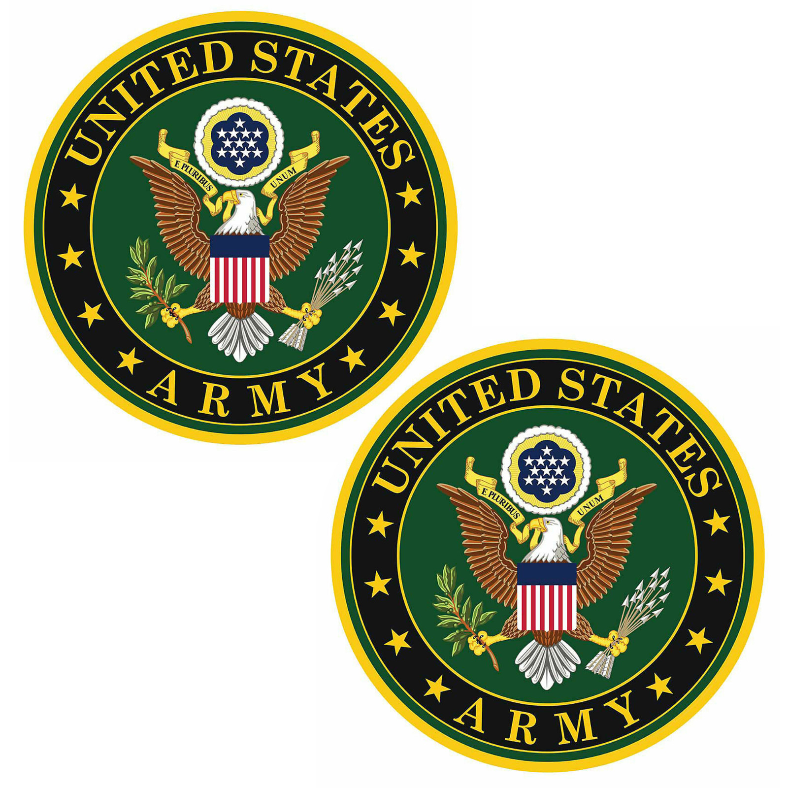 2x United States Army US Seal American 3 inch Stickers Bumper Decals