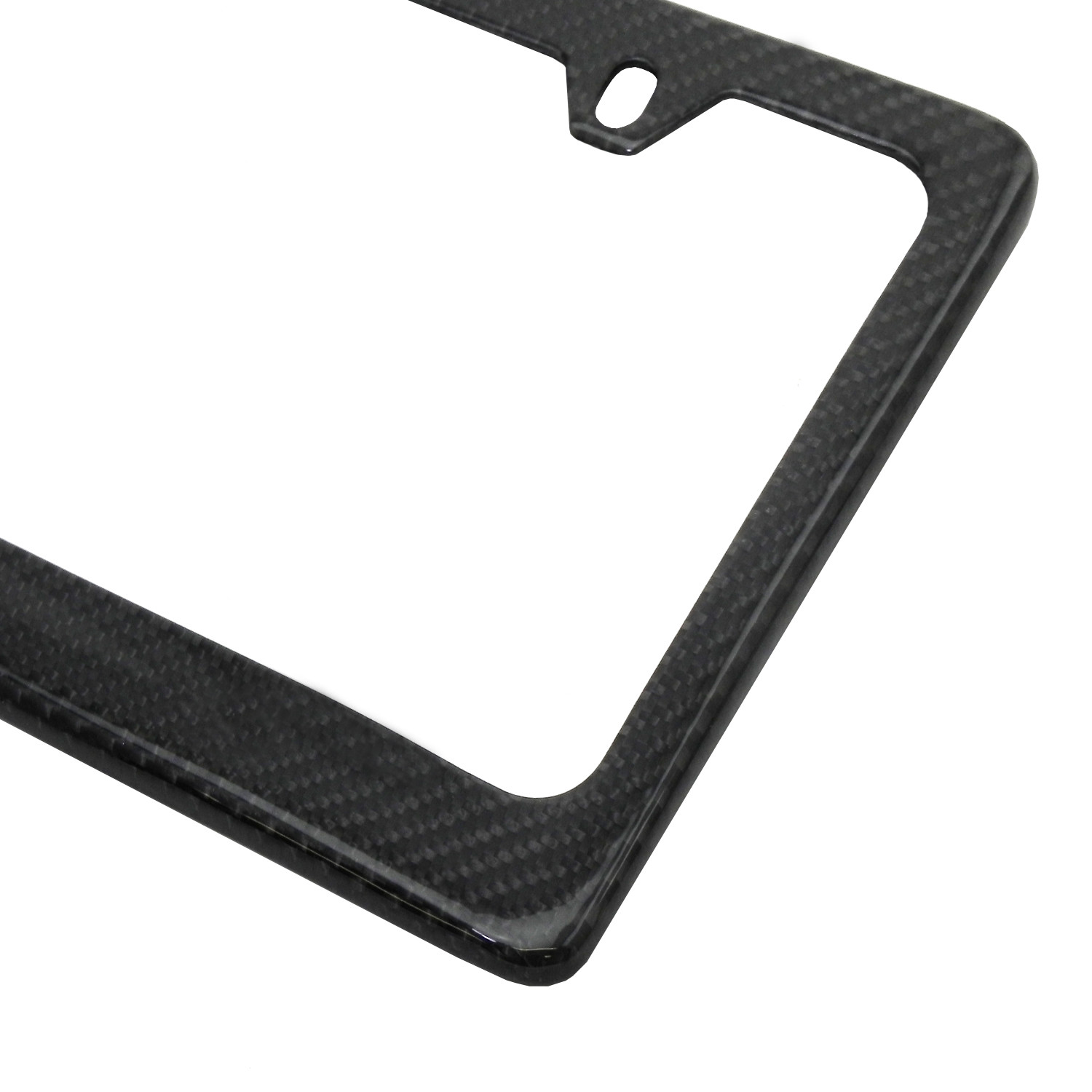 Honda Civic Si Red Racing Stripe Black Real Carbon Fiber License Plate Frame