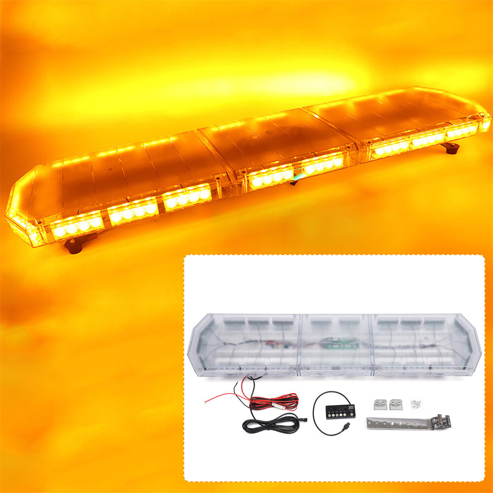 48″ 88 LED Strobe Light Bar Amber Emergency Warn Beacon Tow Truck Response 12V