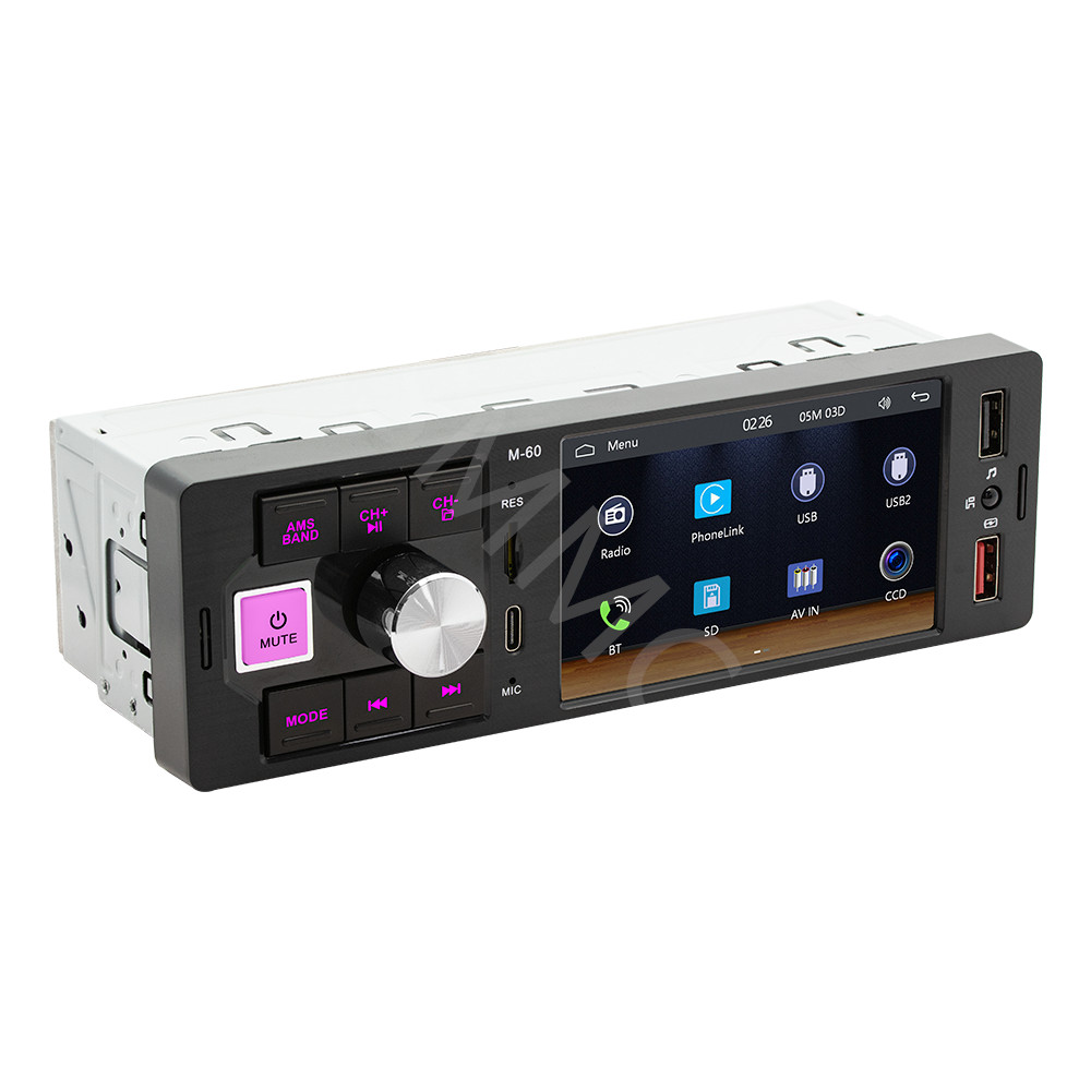 4.1″ 1DIN Car Stereo Radio Bluetooth Touchscreen FM MP5 Player For Apple Carplay