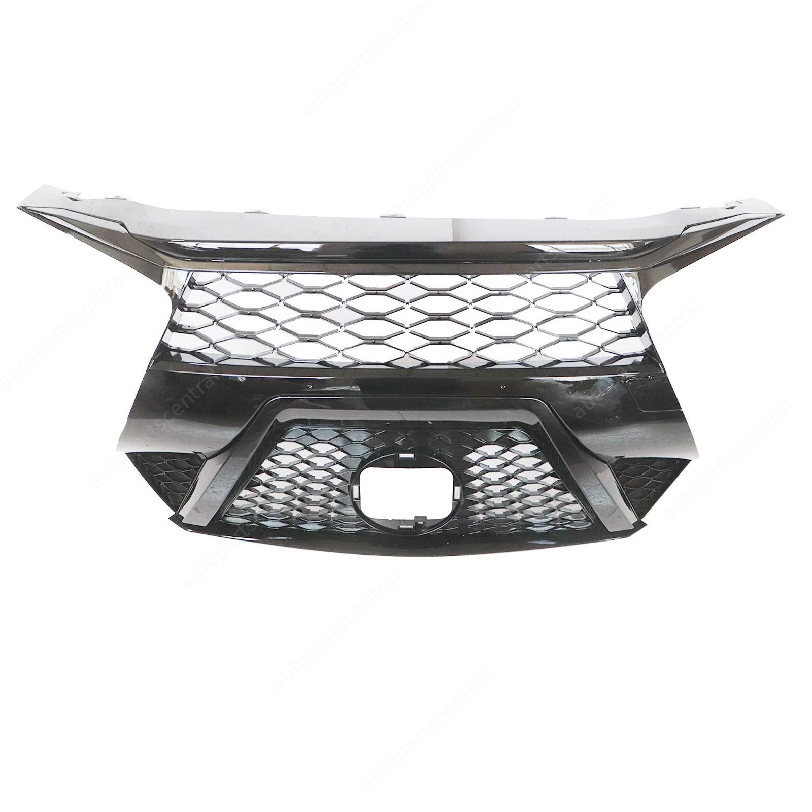 Front Upper Grille Without Camera Hole Fit 2019-2021 Nissan Maxima Gloss Black