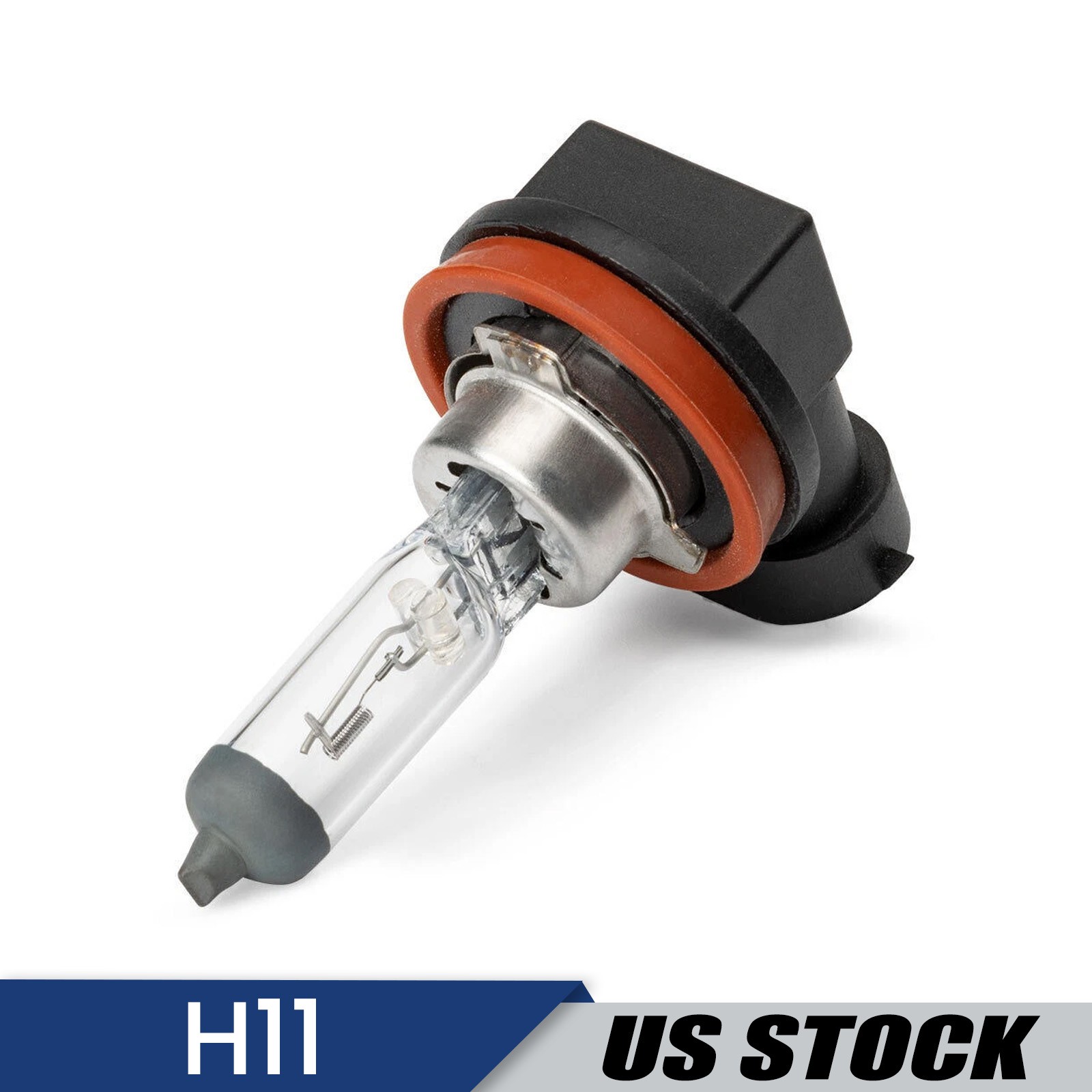 H11 Halogen Headlight Light Bulbs 2Pcs 55W 12V Auto Low-Beam Driving Light 6500K