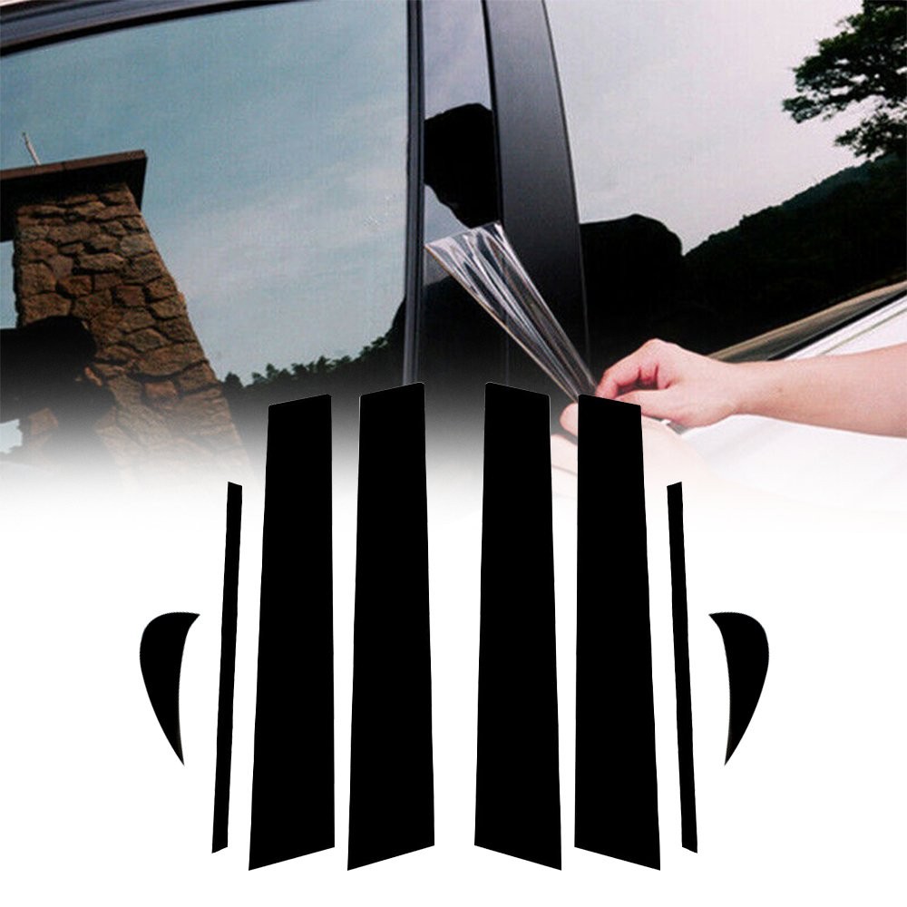 For 2018-2021 Toyota Camry 2019 2020 Black Door Pillar Posts Cover Trims 8Pcs US