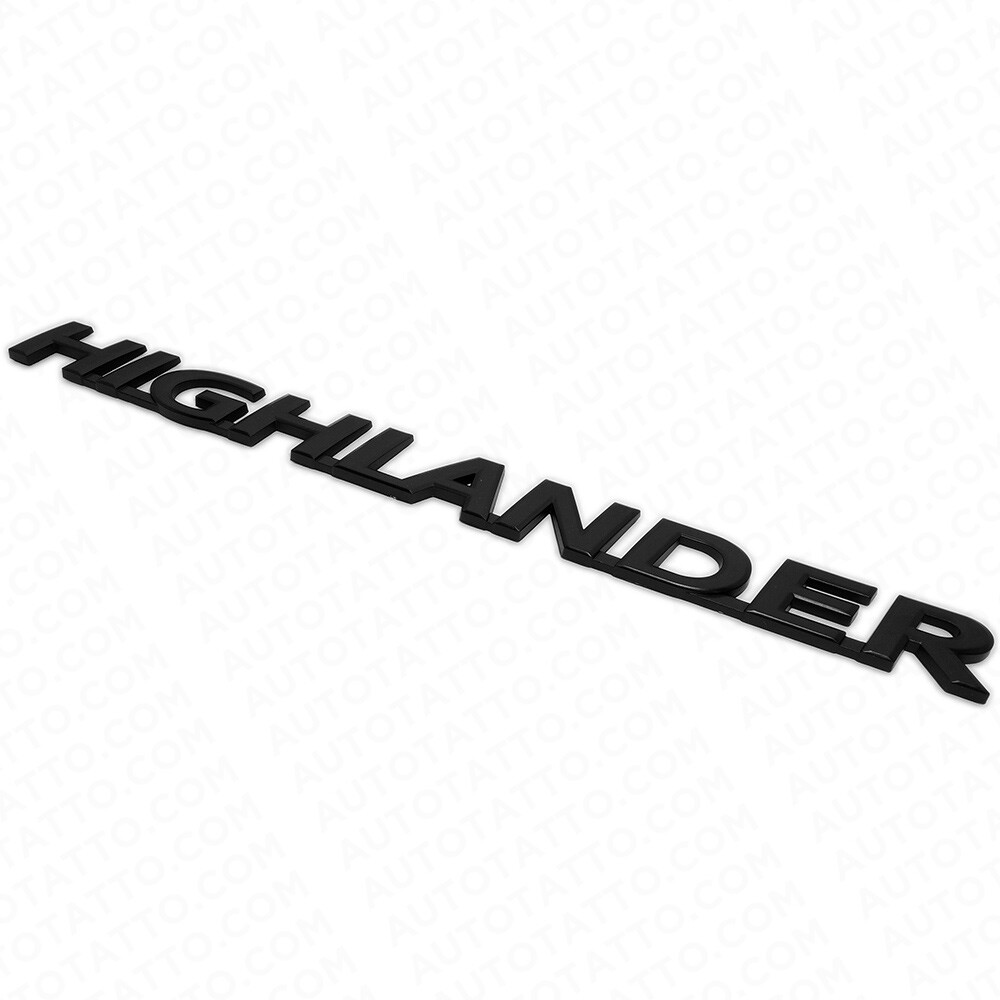 For Toyota Highlander Letter Trunk Lid SUV Liftgate Car Emblem Badge Logo Black
