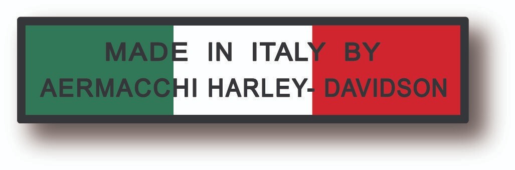 Aermacchi Fits Harley Davidson “MADE IN ITALY” Fender Tank Decal Sticker