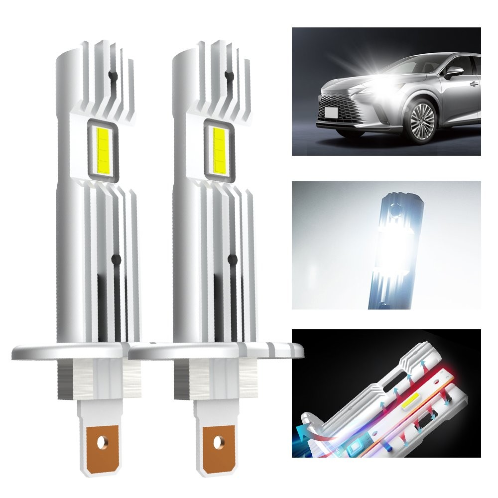 2PC H1 LED Headlight Bulbs Conversion Kit High Low Beam Super Bright 6500K White