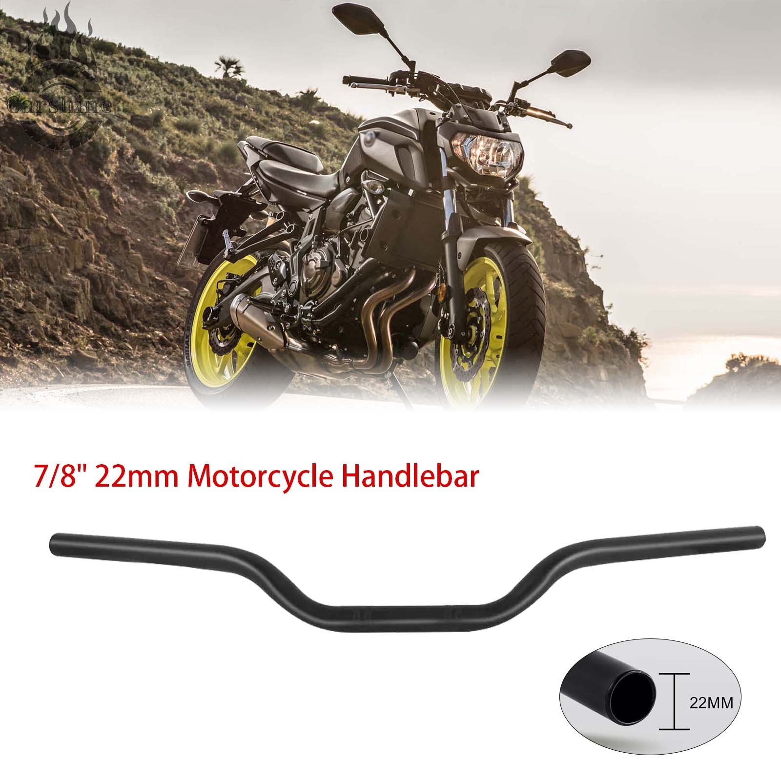 For Yamaha FZ-07 FZ-09 FZ1 FZ8 FZ6R 7/8″ 22mm Rise Drag Handlebar Tracker Black