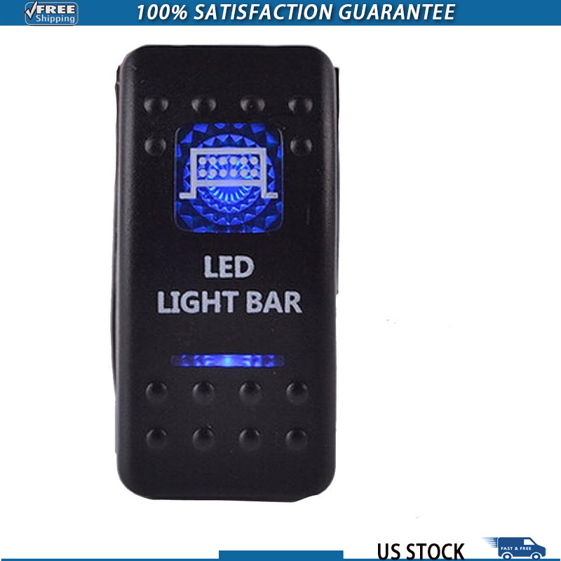 Car Blue LED Rocker Toggle Switch ON OFF 12V 20A 24V 10A