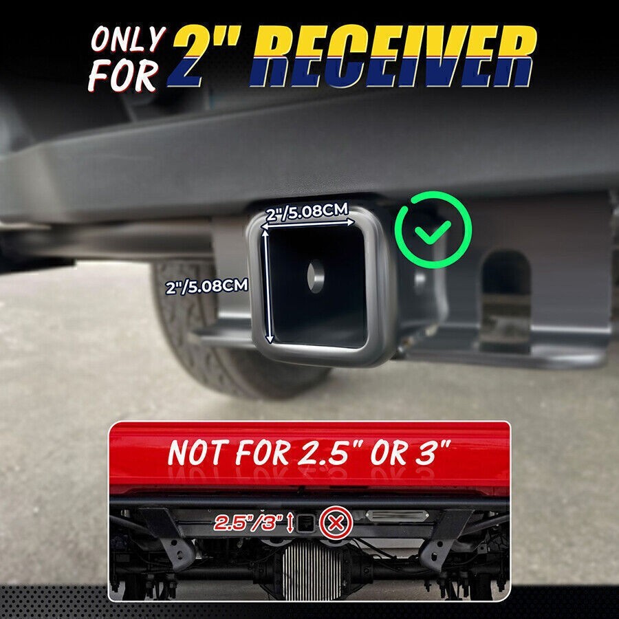 2″ Receiver 6″ Drop/Rise Adjustable Tow Hitch Dual Ball Mount Trailer 18500 lb