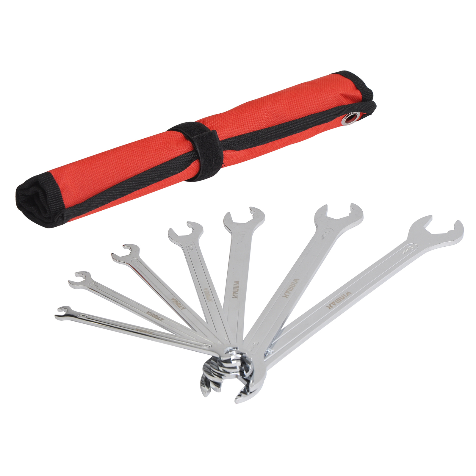 7pc Double Open End Wrench Set Flat Spanner Wrench Metric Ratcheting Combination