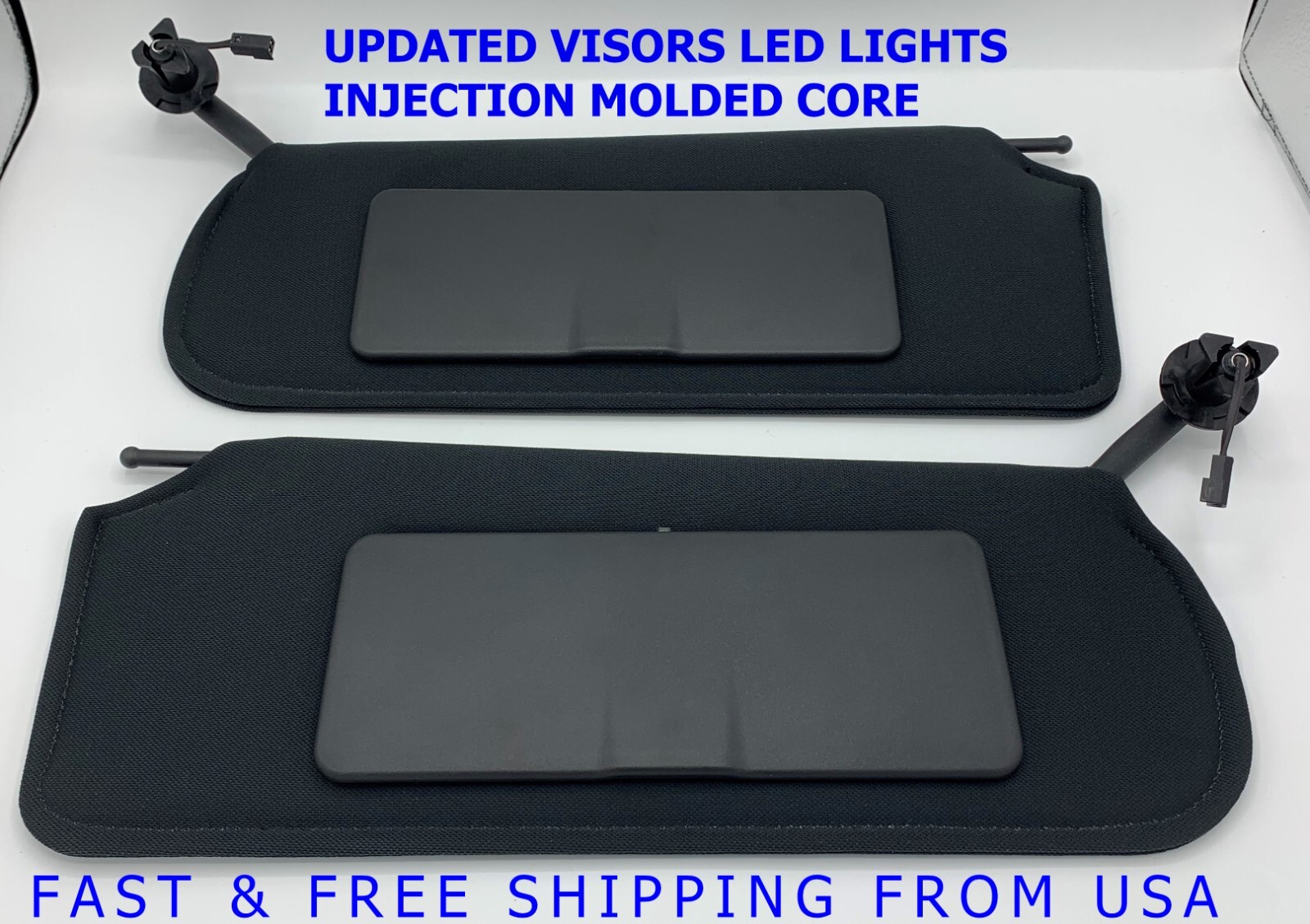 BRAND NEW Sun Visors Sunvisors Black FOR C5 Corvette 1997-2004 UPDATED