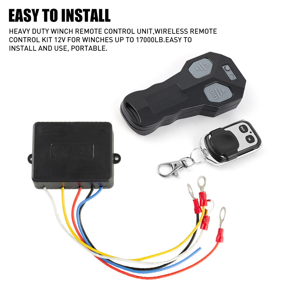 DC12V Wireless Winch Remote Control Kit Switch Handset for Car ATV SUV UTV Truck