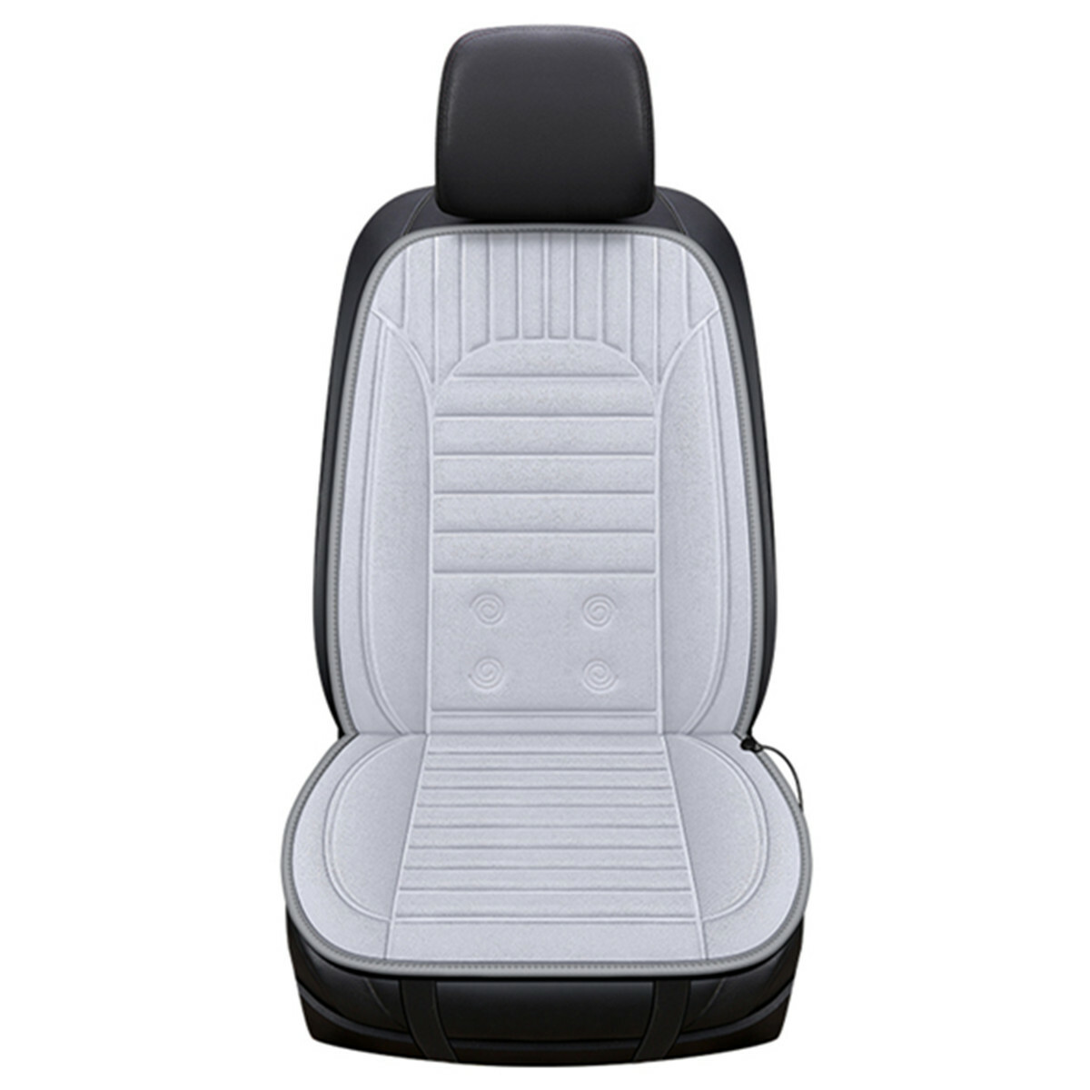 Heated Car Seat Cover Cushion Warmer Pad W/Temp Adjust Switch Winter Short Plush