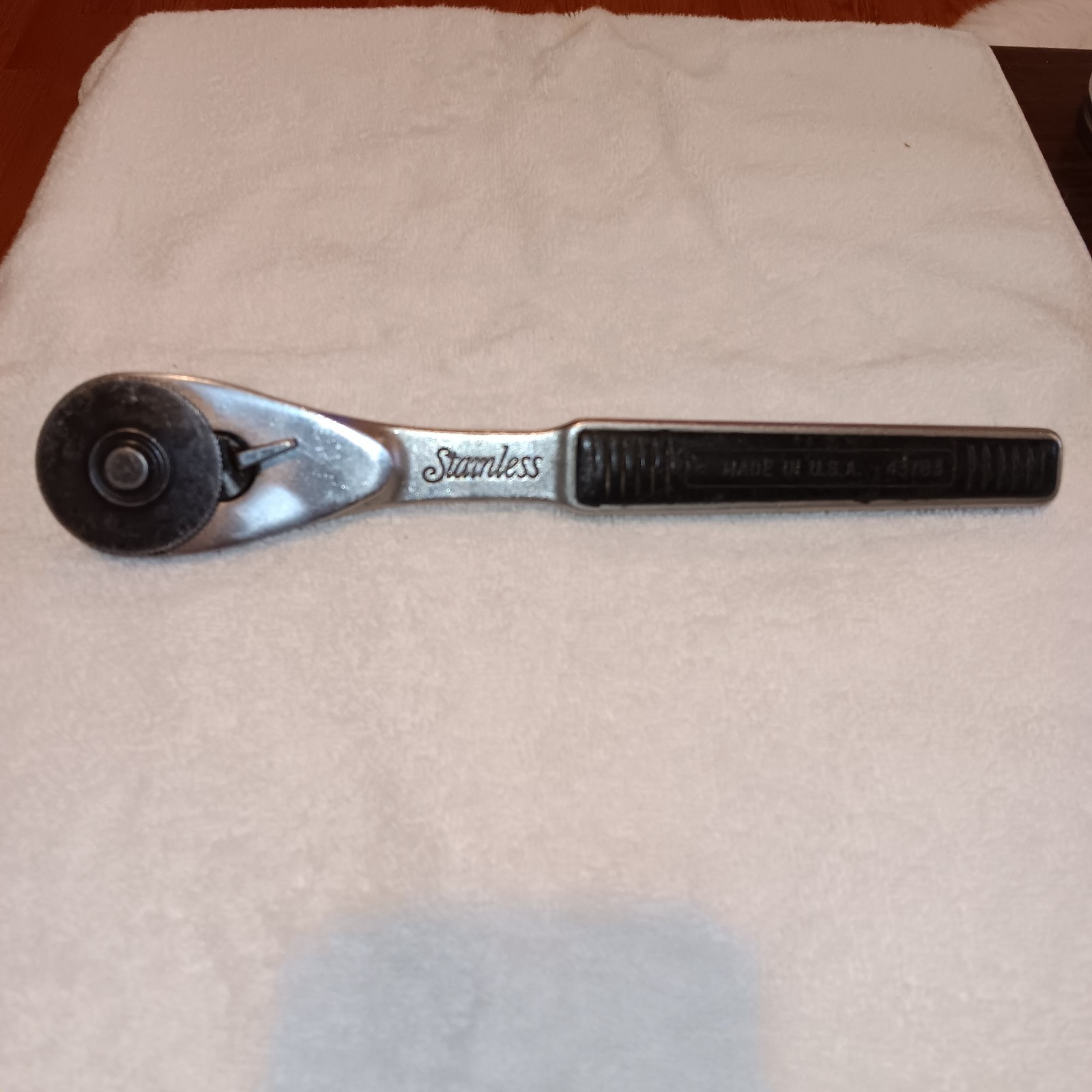 Vintage Craftsman 1/2″ Drive Stainless Steel 43763 Ratchet Socket Wrench Tool