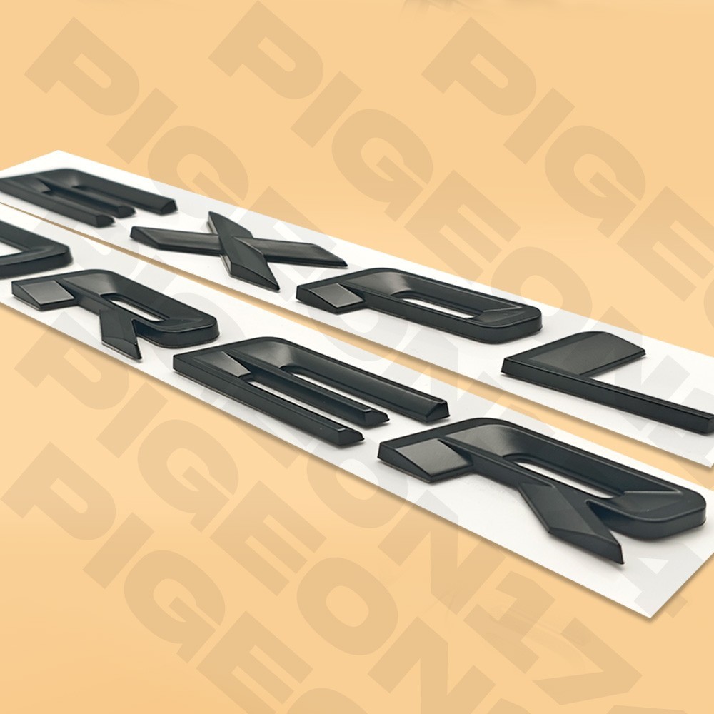 Front Upper Hood Emblem For Explorer 20-26 Replacement Raised Letter Matte Black