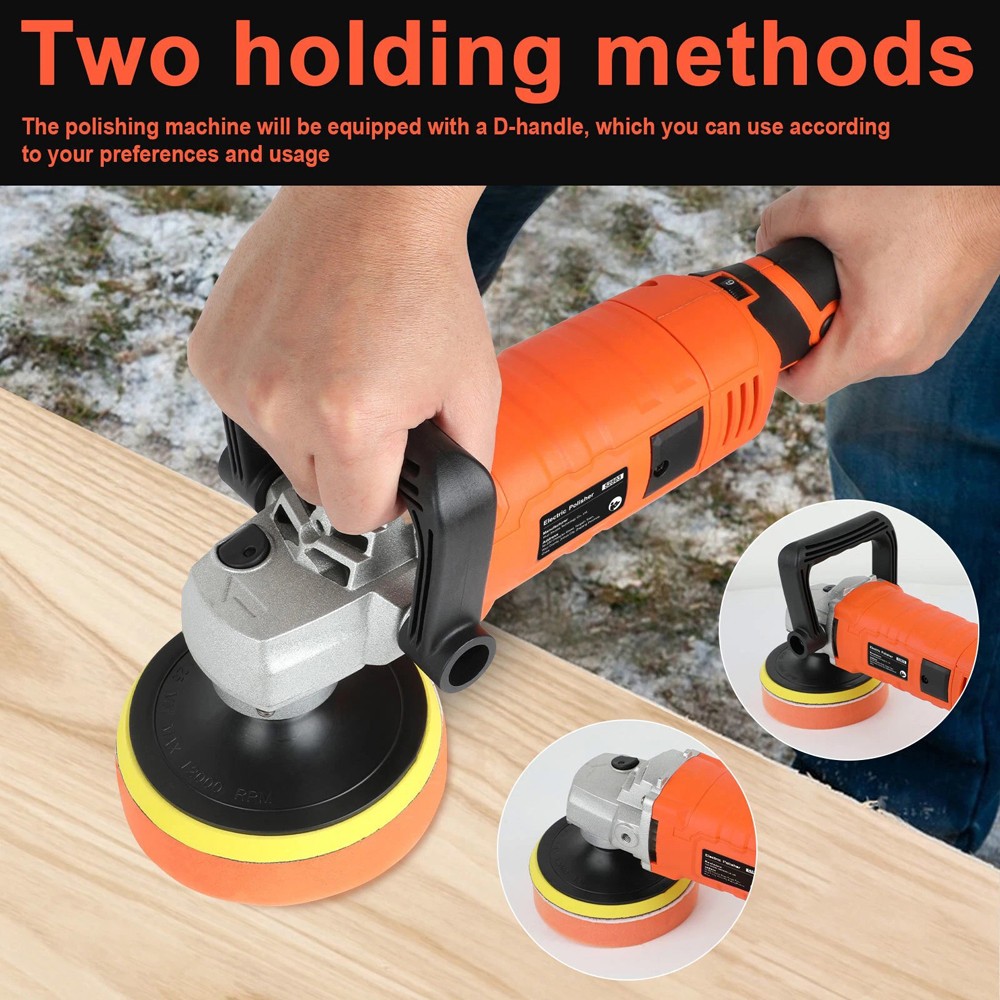 7-Speed 5″6″+7″Car Buffer Polisher Waxer Rotary Backing Plate Polishing Machine