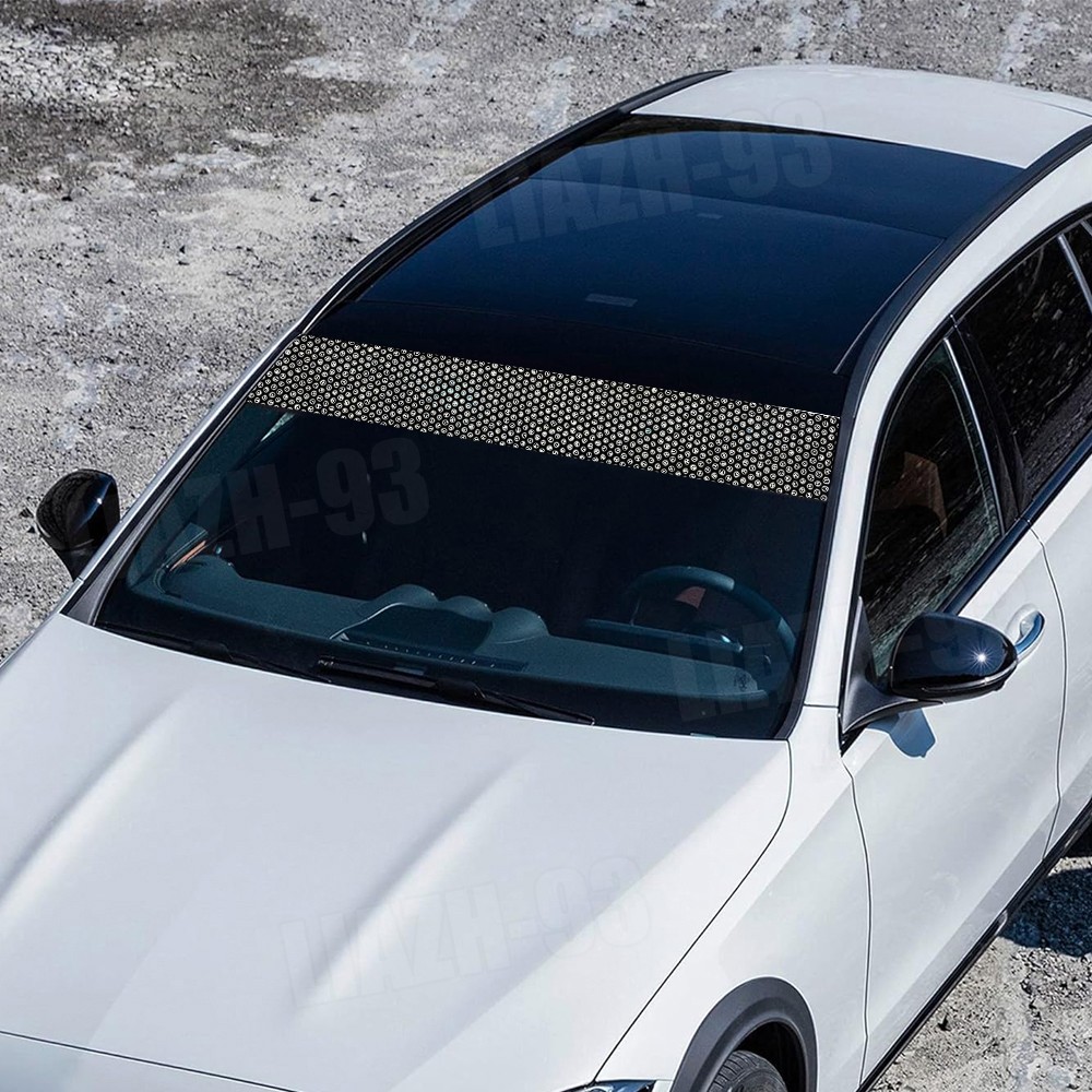 Car Front Windshield Window Visor Sun Strip Vinyl Mesh Sticker Car Accessories