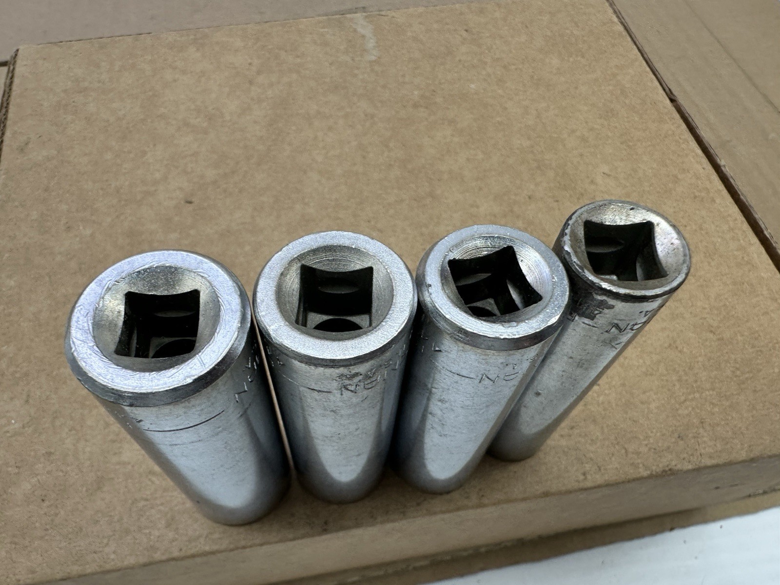 Craftsman Deep Socket Set 3/8” Drive EE Series 6 Point 1214,15,17mm USA Vintage