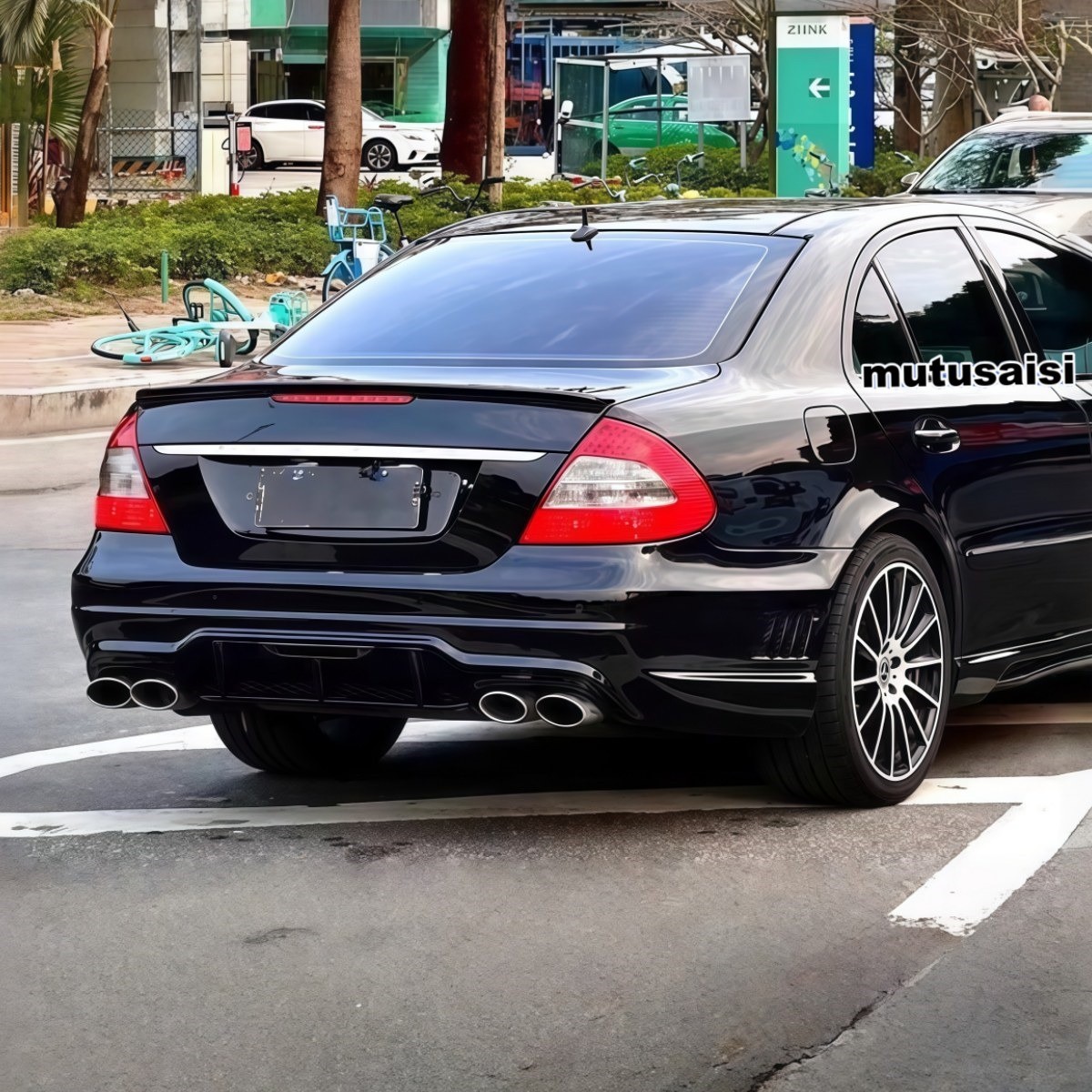For 03-09 Mercedes W211 E280 E300 E320 E350 Gloss Black AMG Style Trunk Spoiler