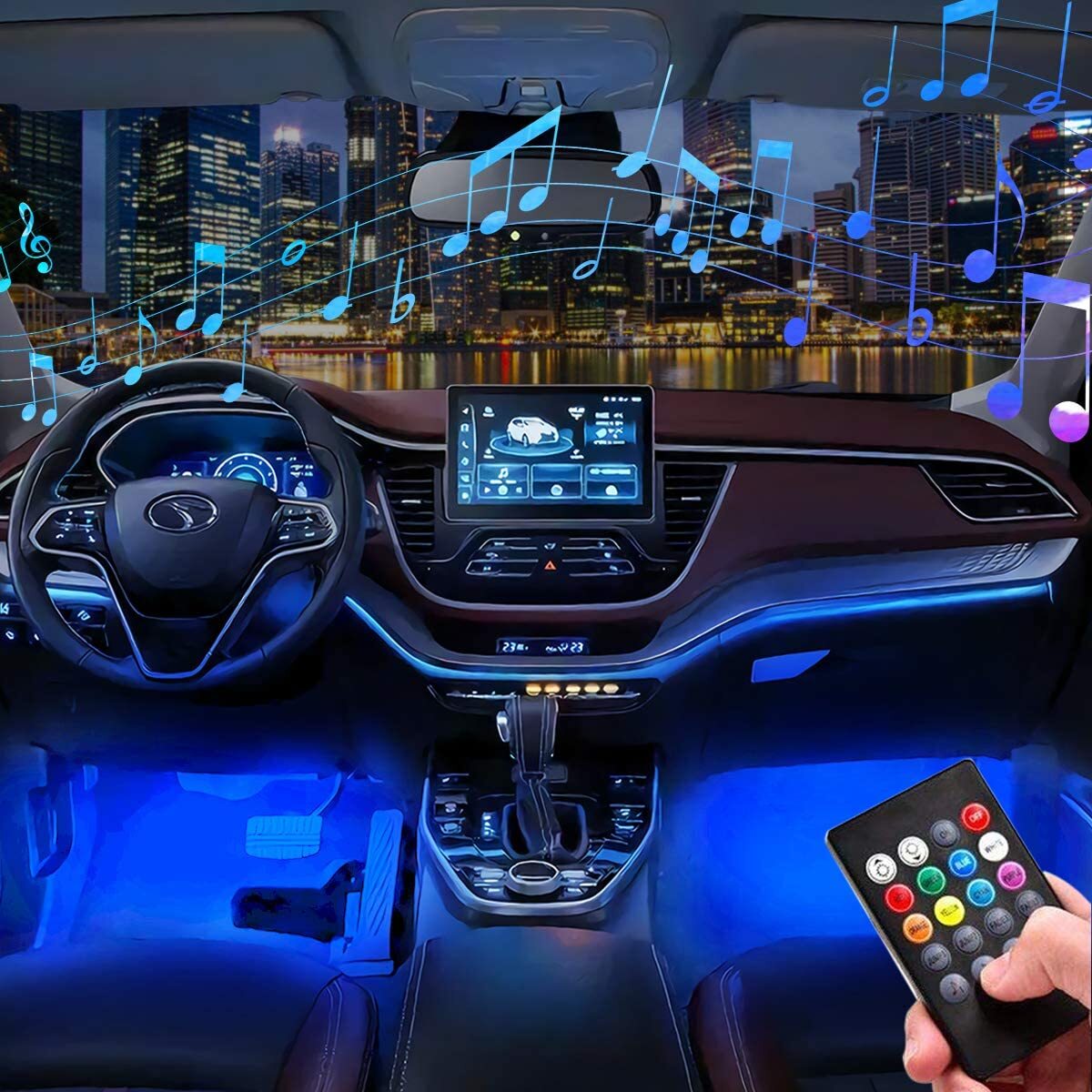 4PC 5050 RGB IC Dream Color Underglow LED Neon Kit Light Strip For Car Truck US