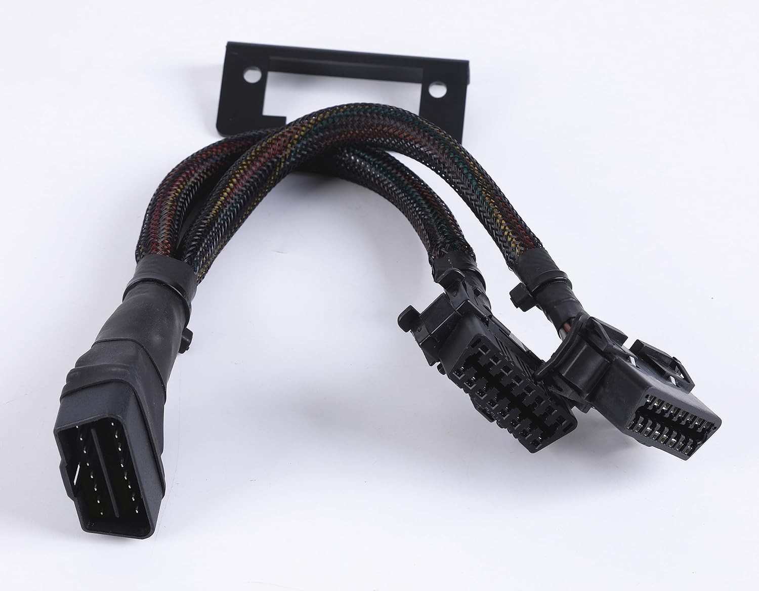 Underdash OBD2 Splitter Y Cable OBDII 1 Male to 2 Female 20awg Black
