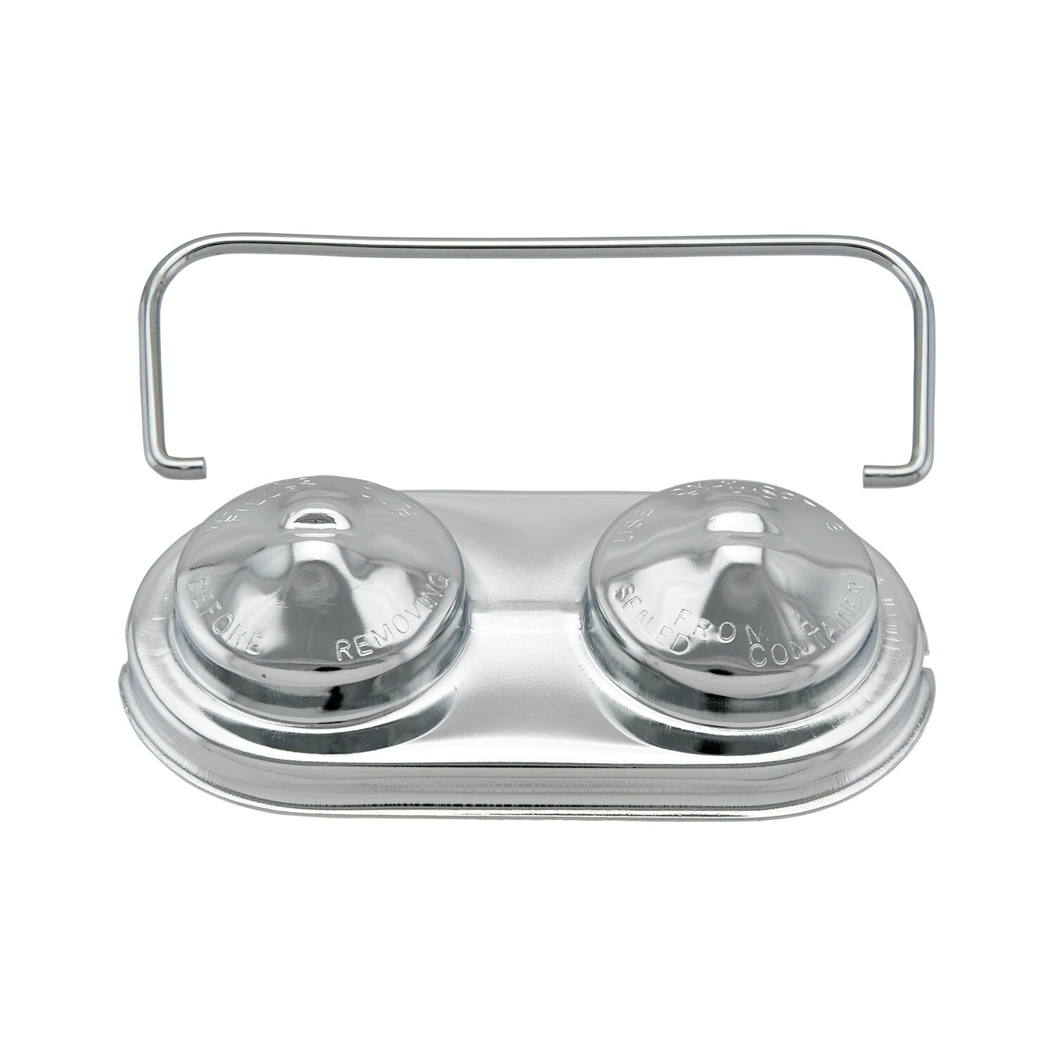 Master Cylinder Cover; Early GM (67-80); 2-3/8 in. X 5 in.; SINGLE Bail-CHROME