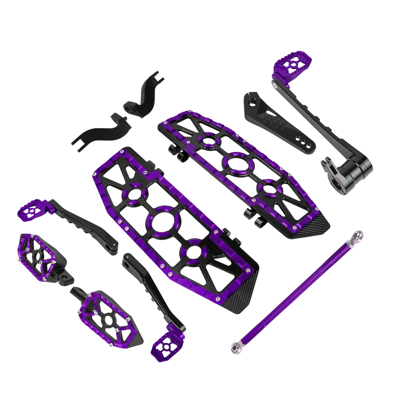 Purple Footboards Floorboards For Harley Touring Road King FLHR Road Glide 14-25
