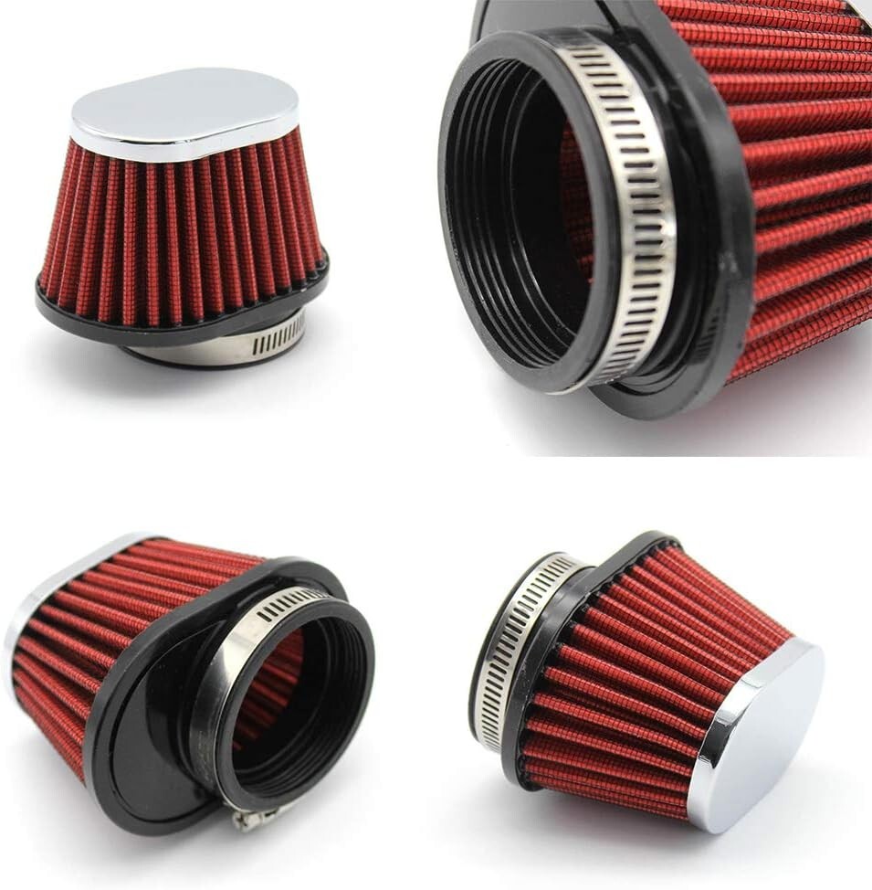 2Pcs Motorcycle High Flow Air Filter 55mm For Motocross Scooter Air Pods Cleaner