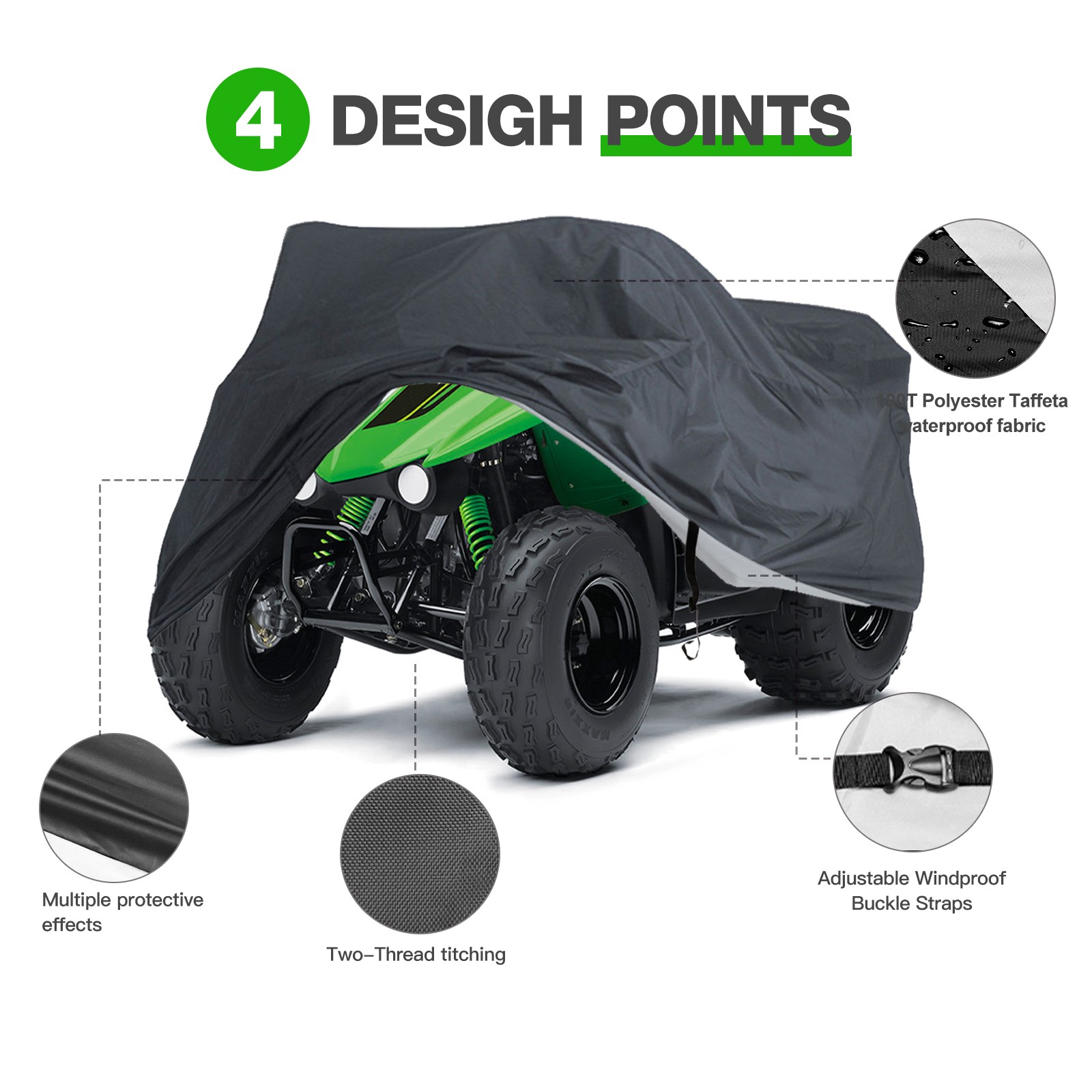ATV Cover Scratch-Resistant Quad Bike Protection For Polaris Honda Yamaha Suzuki